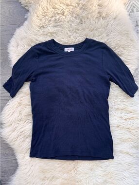 Goldie Navy Rib Tee